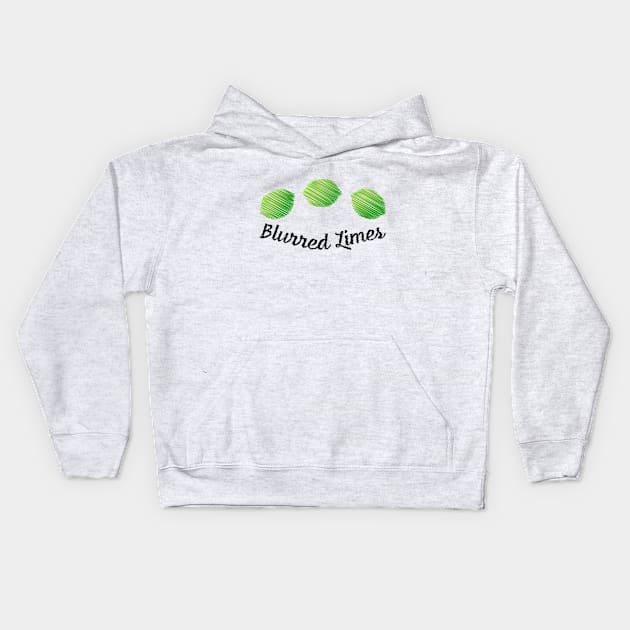 Blurred Limes Kids Hoodie by Hedgie Designs